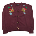 JOHN RICHMOND cardigan tinta unita con ricami Bordeaux per Bambina RGA25113CD BORDEAUX JOHN RICHMOND 