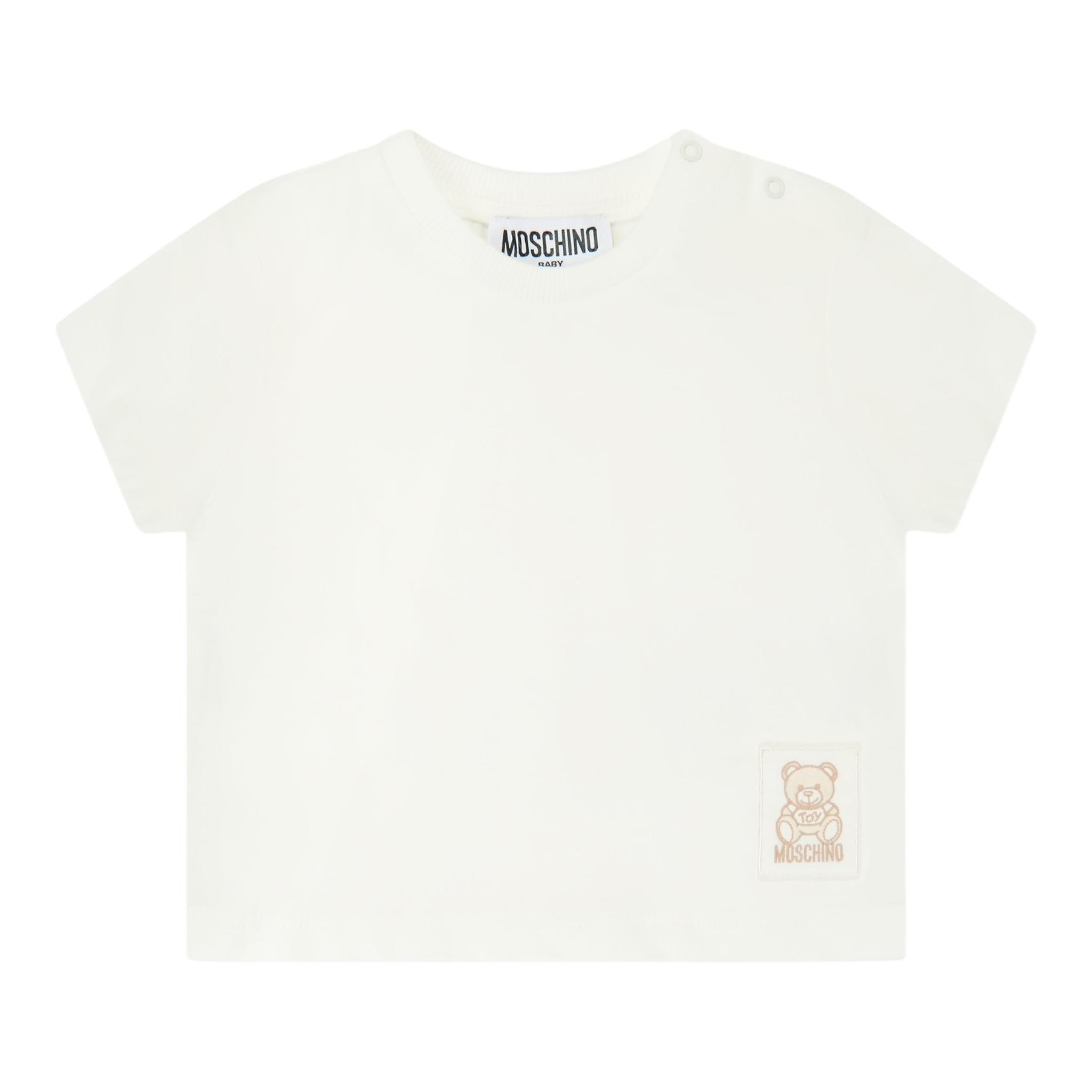 Moschino Completo 2 Pezzi T-Shirt-Salopette per Neonato MUG01LX BEIGE MOSCHINO 