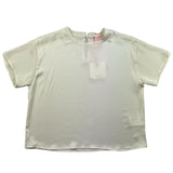 Vicolo Camicia Mezza Manica Tinta Unita Avorio Per Neonata