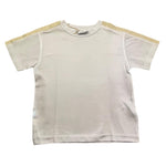 Manuel Ritz T-Shirt Girocoll Tinta Unita con Profili Maniche In Contrasto per Bambino MR2901 BIANCO MANUEL RITZ 