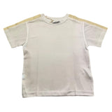 Manuel Ritz T-Shirt Girocoll Tinta Unita con Profili Maniche In Contrasto per Bambino MR2901 BIANCO MANUEL RITZ 