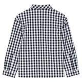 Moschino Camicia Manica Lunga Fantasia Qaudri per Bambino HUC01J BIANCO/NERO MOSCHINO 
