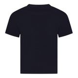 C.P. Company T-Shirt Girocollo Tinta Unita Con Tasca Blu Per Bambino