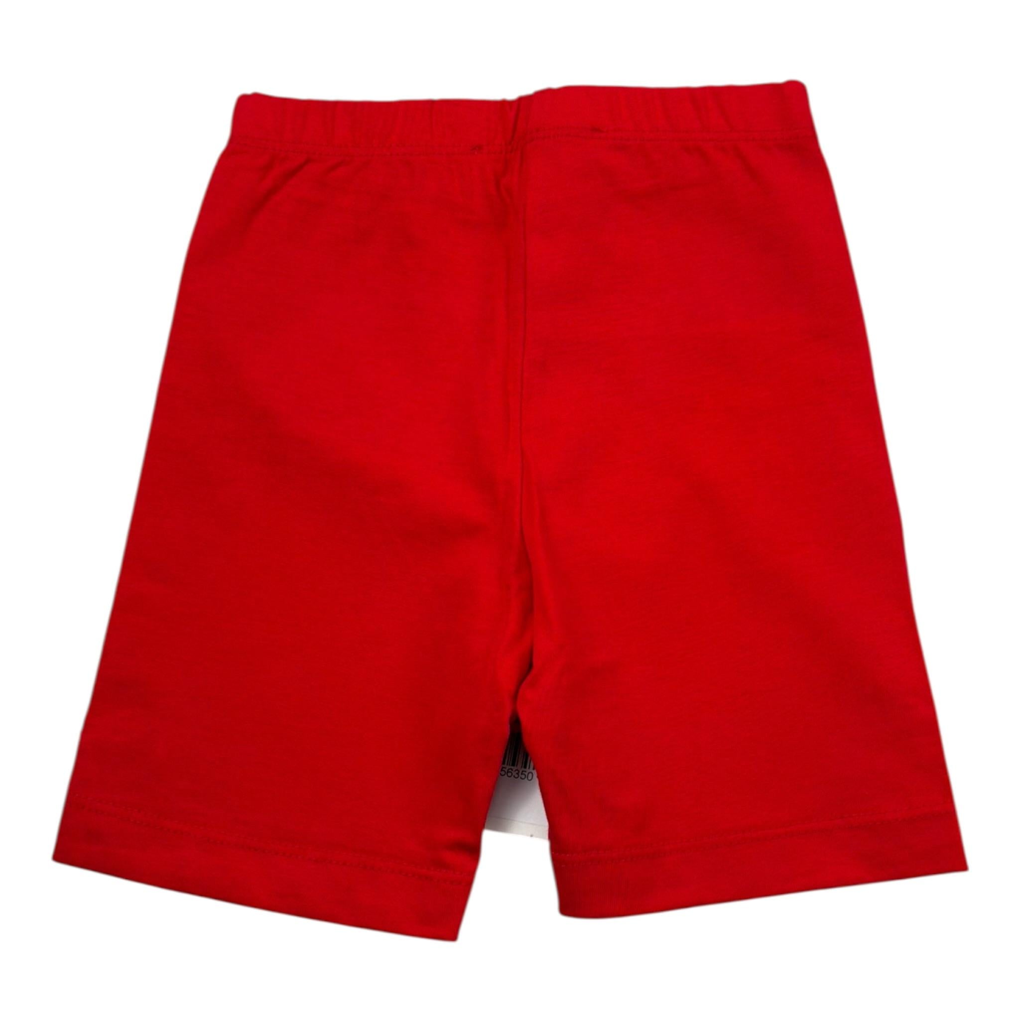 Monnalisa Leggins Modello Ciclista Tinta Unita per Bambina 17E400 ROSSO MONNALISA 