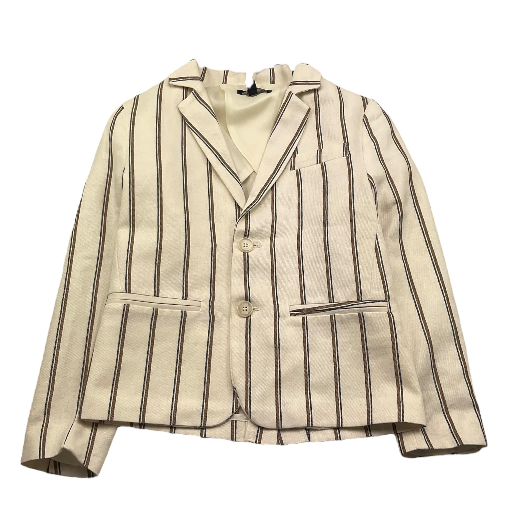 Please Giacca Tinta Unita Fantasia A Righe per Bambino JB21301B73 AVORIO PLEASE 