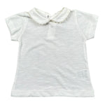 Lalalu' T-Shirt tinta unita con Colletto Bianco per Neonata TSL11P BIANCO LALALU' 