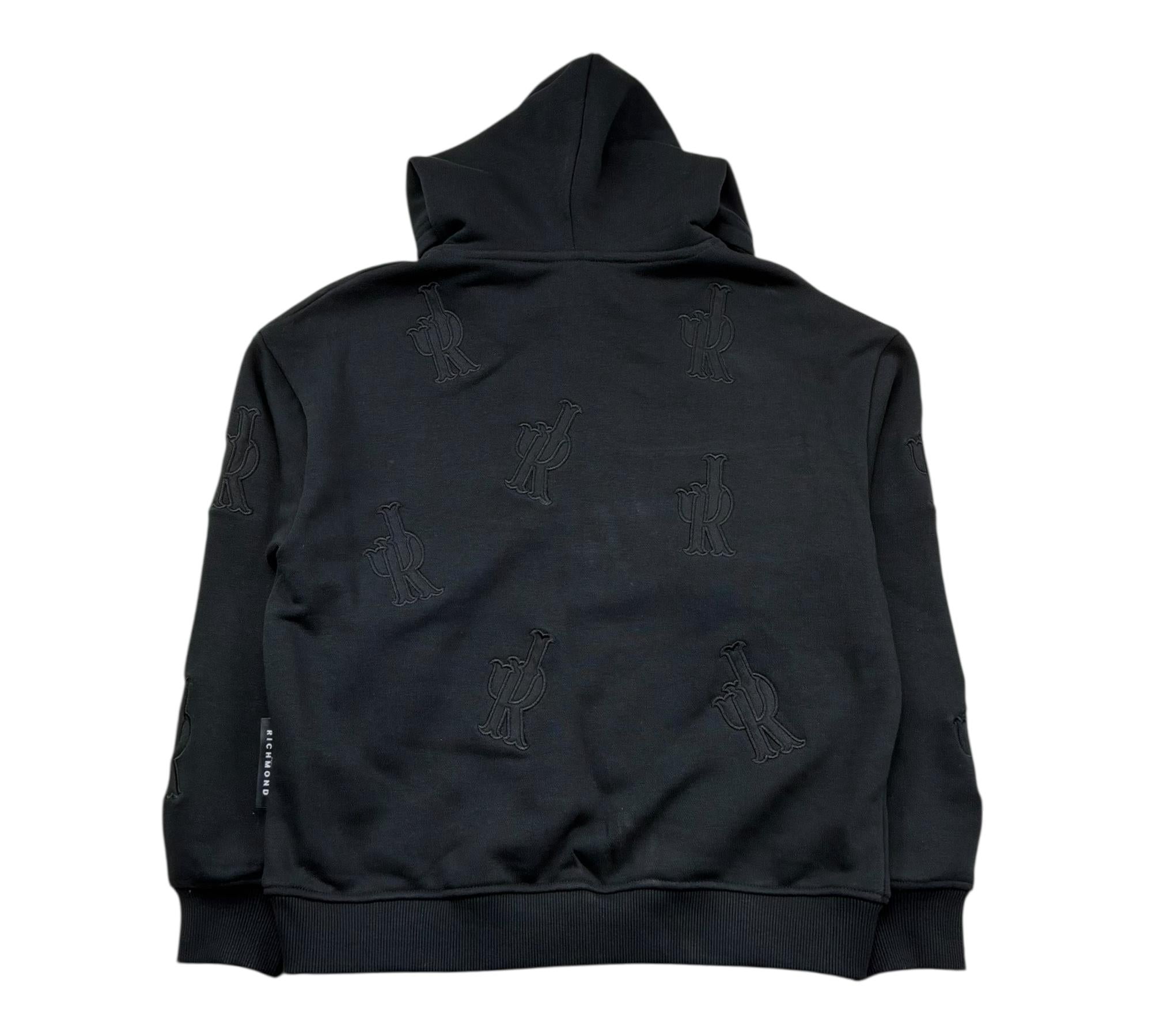 John Richmond Felpa Chiusa con Cappuccio Tinta Unita per Bambino RBP26096FE NERO JOHN RICHMOND 