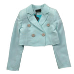 Fun & Fun Giacca Tinta Unita con Bottoni In Contrasto per Bambina FNCBJK01053 AZZURRO FUN & FUN 