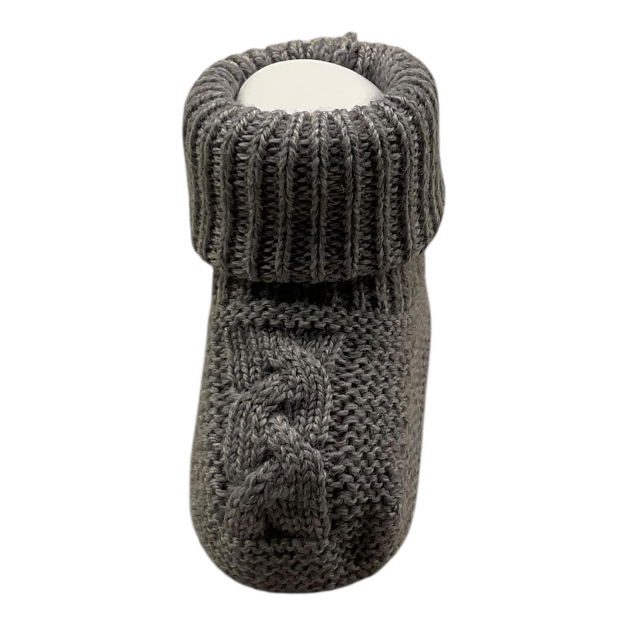 MARTIN ARANDA babbucce tintaunita con ricami Grigio per Neonato L02310067 GRIGIO MARTIN ARANDA 