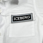 Iceberg Camicia Mezza Manica Tinta Unita con Logo per Neonato CMICE5111BX BIANCO ICEBERG 