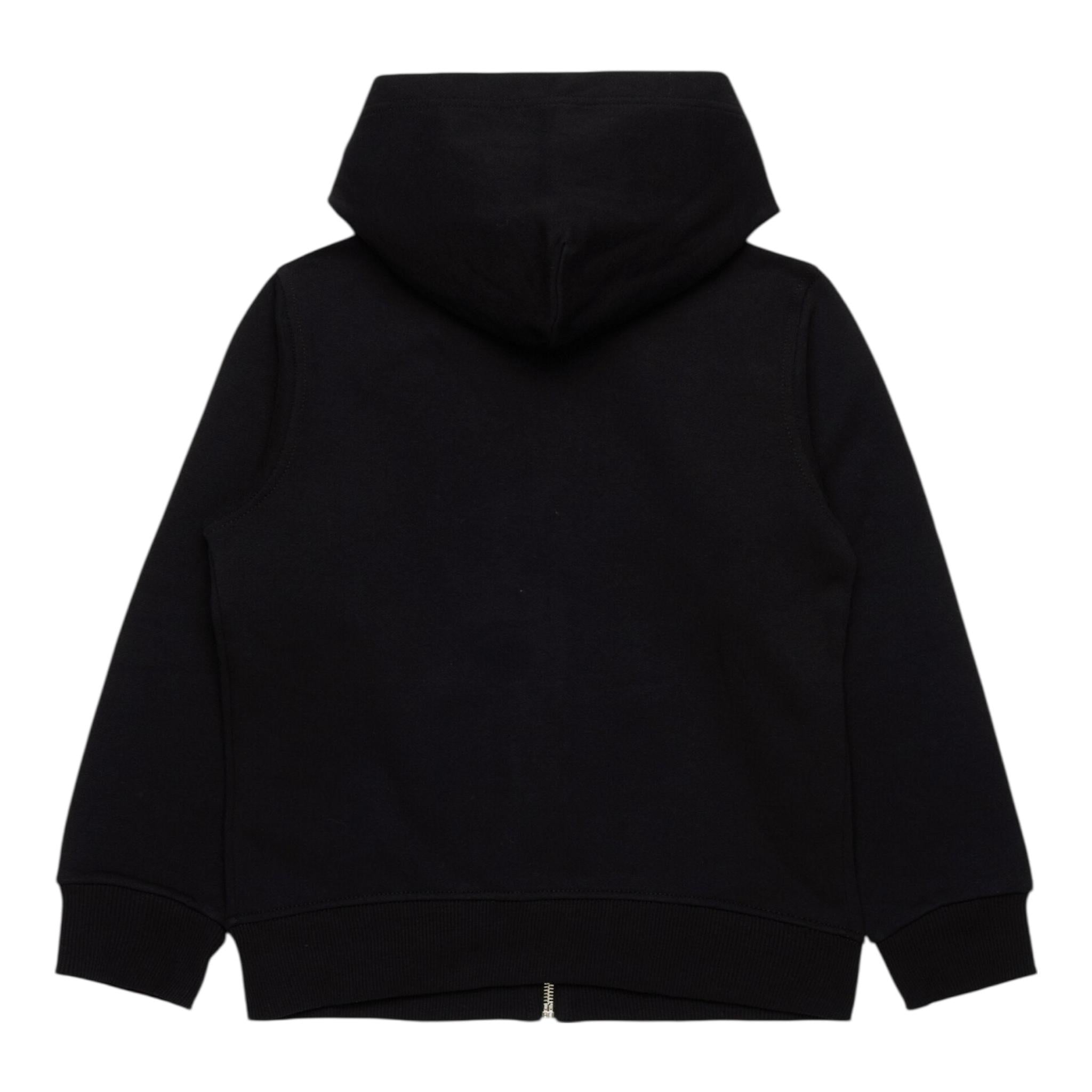 Diesel Felpa con Zip E Cappuccio Tinta Unita con Logo per Bambino J02244 NERO DIESEL 