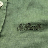 Saint Barth Camicia Tinta Unita con Colletto Coreano per Bambino LINEN VERDE SAINT BARTH 
