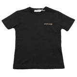 ROBERTO CAVALLI t-shirt girocollo tinta unita con stampa in contrasto Nero per Bambino TJT60J NERO ROBERTO CAVALLI 