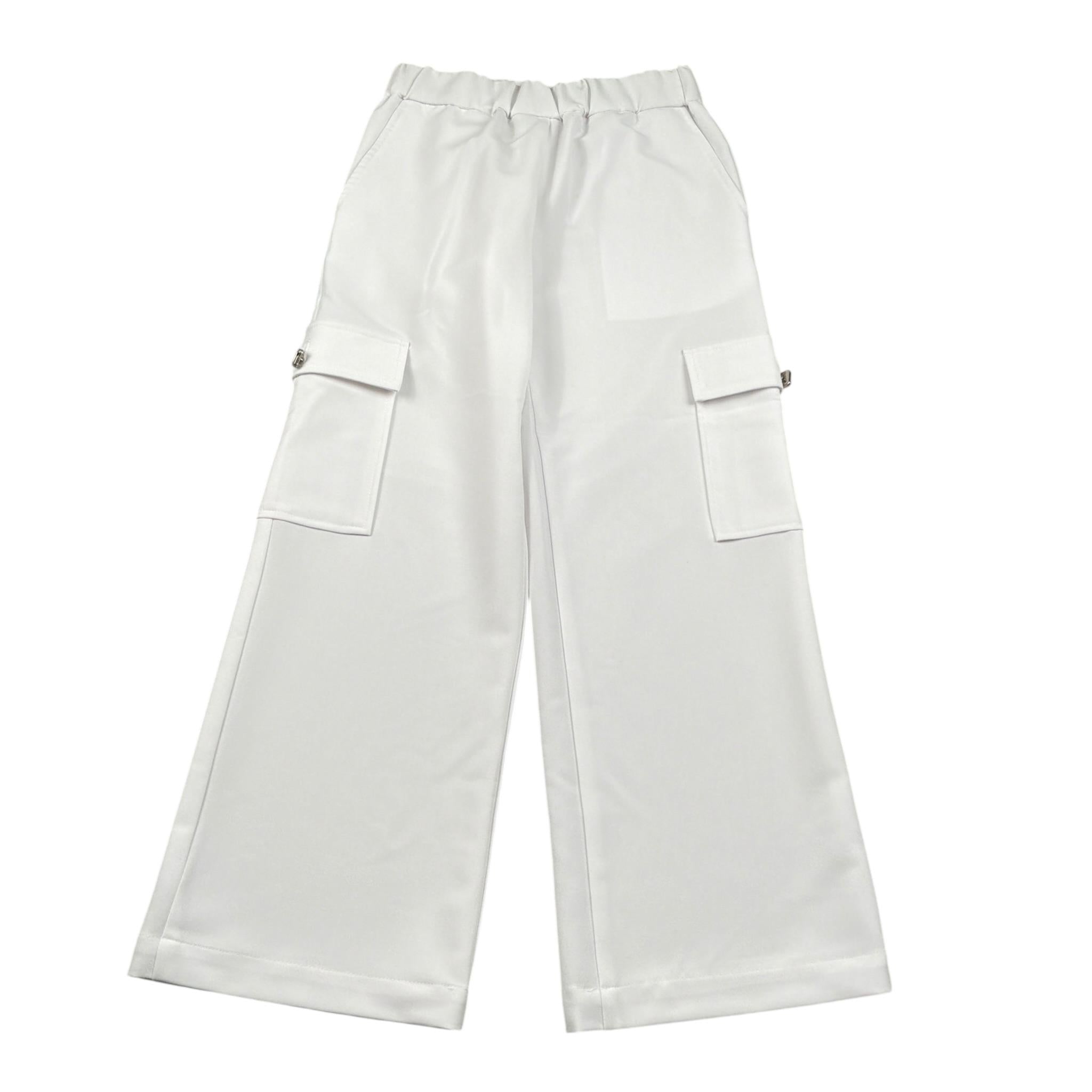 Gaelle Pantalone Modello A Palazzo tinta unita Bianco per Bambina 2745P00526 BIANCO GAELLE 