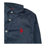 U.S. Polo Assn Camicia Manica Lunga Tinta Unita con Logo per Bambino 53294 BLU U.S. POLO ASSN 