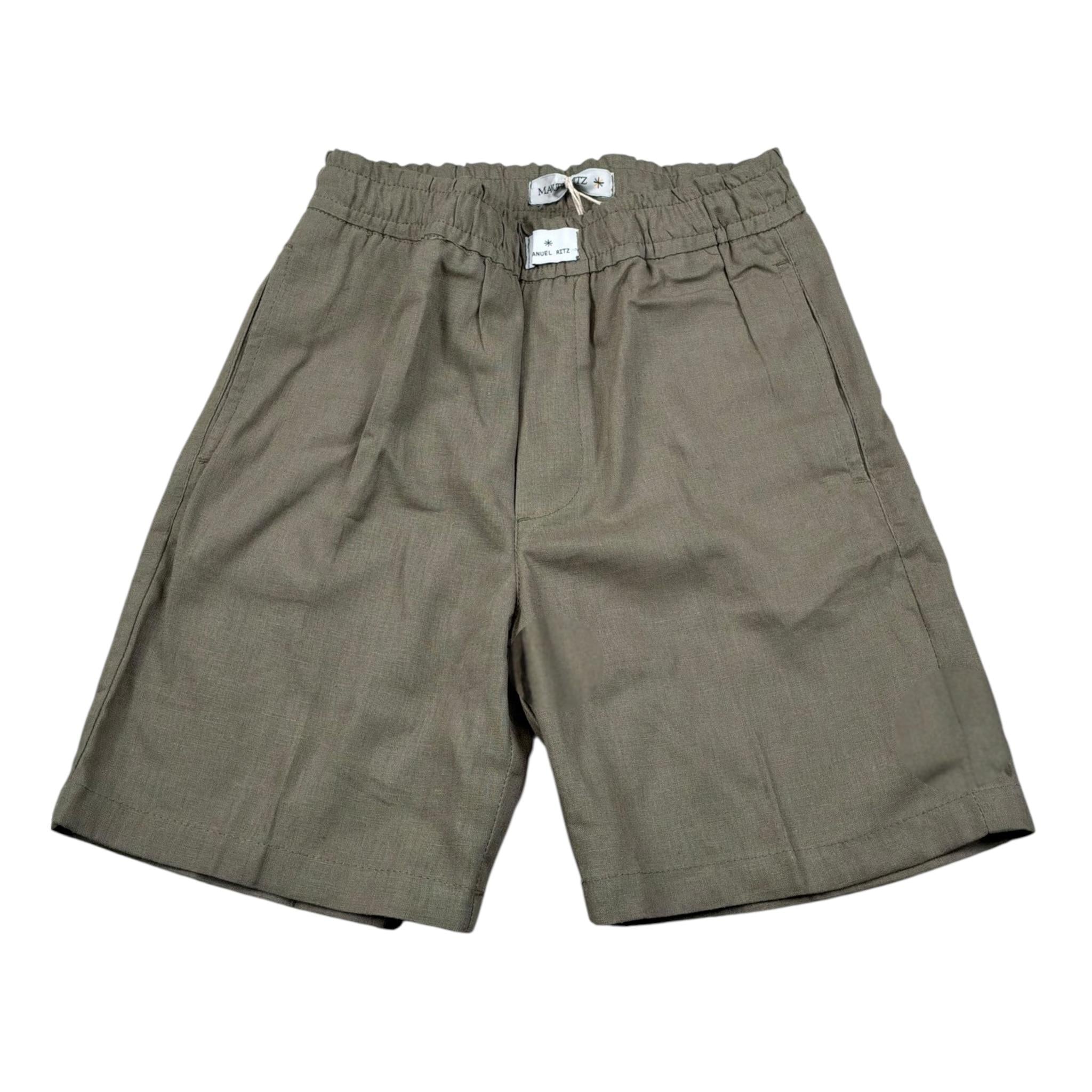 Manuel Ritz Bermuda Tinta Unita con Elastico In Vita per Bambino MR3118X VERDE MANUEL RITZ 