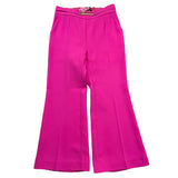 Miss Blumarine Pantalone Tinta Unita Con Elastico In Vita Modello Zampa Fuxia Per Bambina
