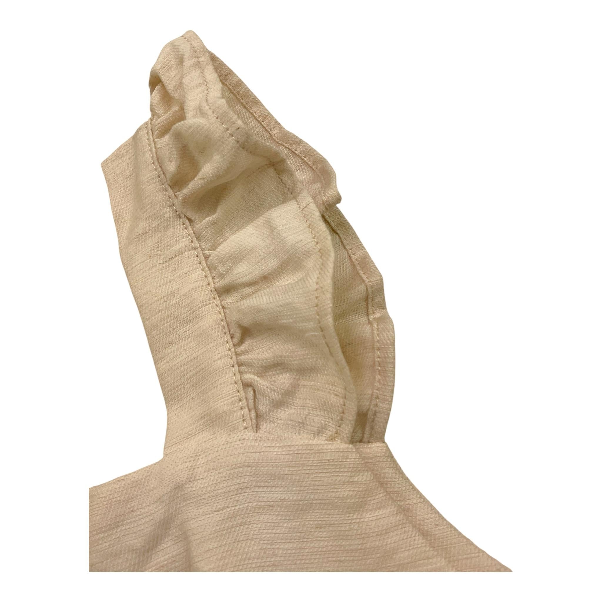 Janice Top Tinta Unita con Balze per Bambina JN809B BEIGE JANICE 