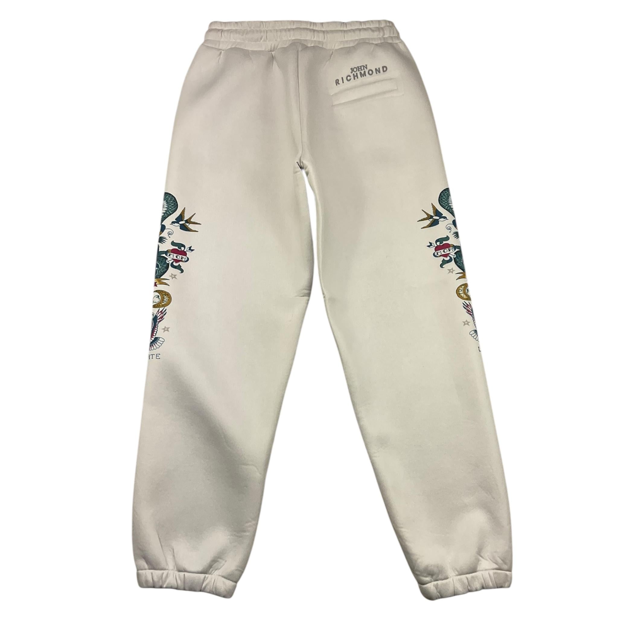 JOHN RICHMOND pantalone tuta tinta unita con stampa in contrasto Grigio per Bambino RBA25178PA GRIGIO JOHN RICHMOND 