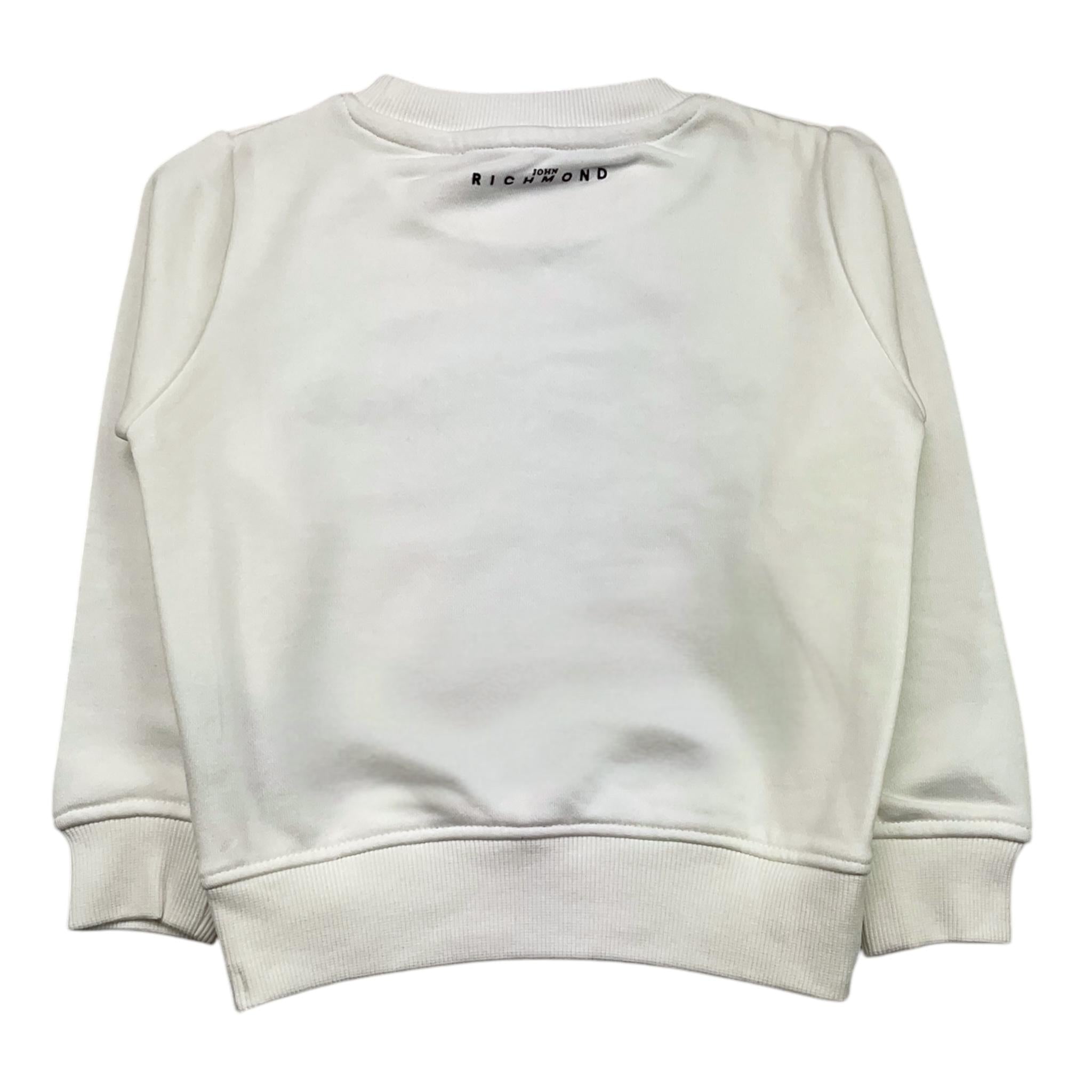 JOHN RICHMOND felpa tinta unita con stampa Bianco per Neonata RBA24086FEN BIANCO JOHN RICHMOND 