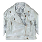 TO be too giubbino modello chiodo in ecopelle tinta unita Argento per Bambina TFBF24C633 ARGENTO TO be too 