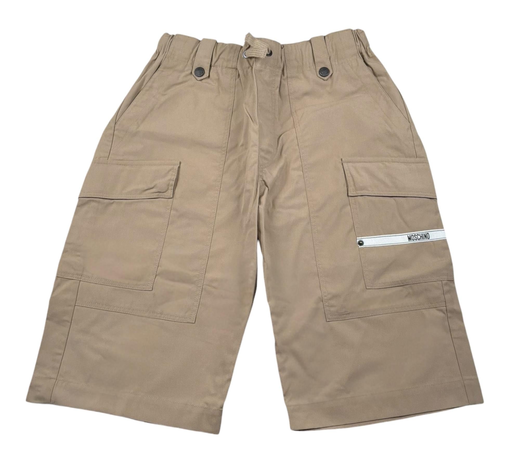 Moschino Bermuda Tinta Unita con Elastico In Vita per Bambino HUQ02C BIEGE MOSCHINO 