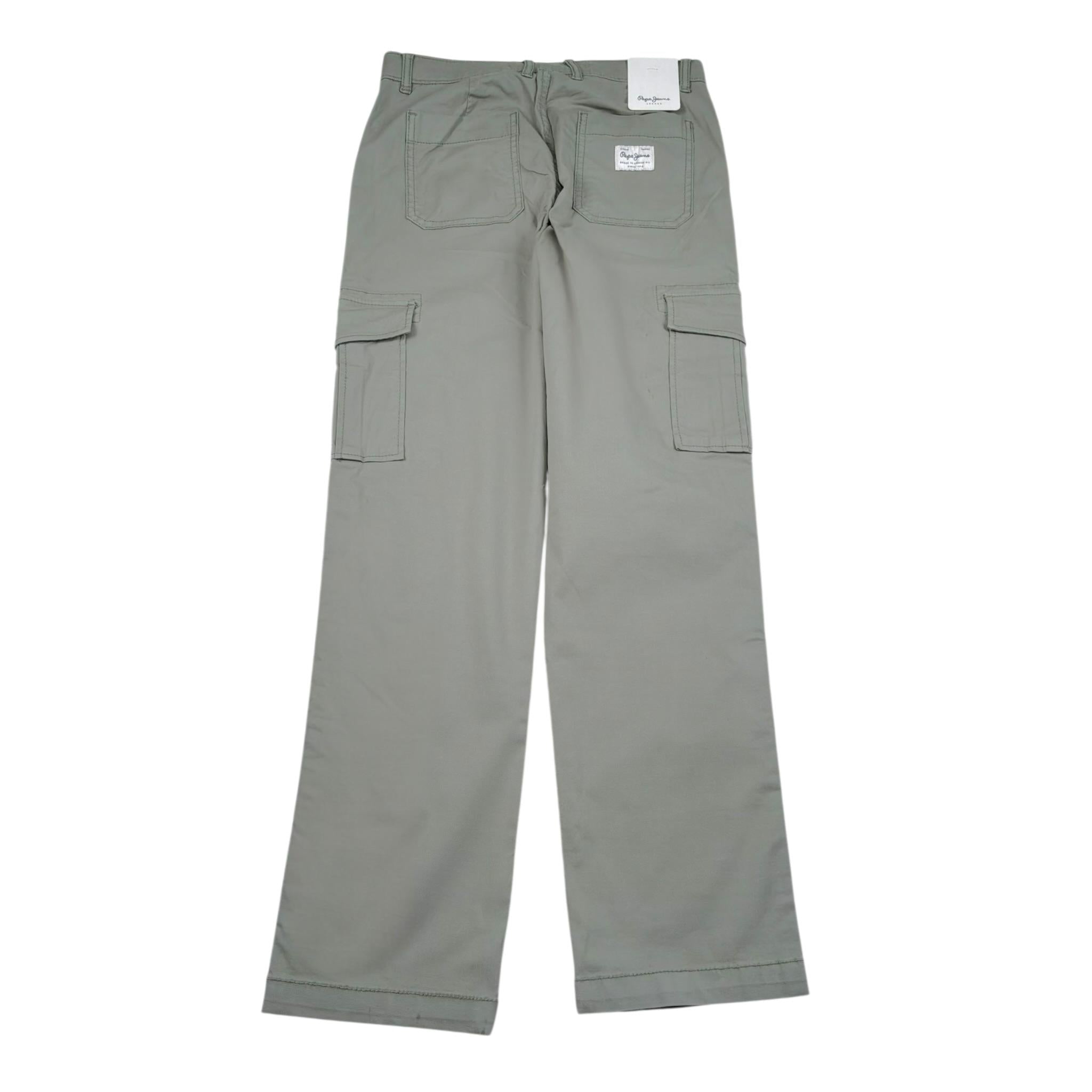 Pepe Feamo Pantalone Tinta Unita con Girovita Regolabile per Bambino PB210730 VERDE PEPE JEANS 