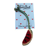 Saint Barth Portachiavi In Paglia con Anguria per Bambina 00204L ROSSO SAINT BARTH 