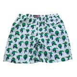 Saint Barth Costume Modello Boxer Tinta Unita con Stampa Hulk per Bambino HULK01 BIANCO SAINT BARTH 