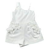 Fun & Fun Tuta Intera Tinta Unita con Applicazioni per Bambina FNCBDR010599 BIANCO FUN & FUN 