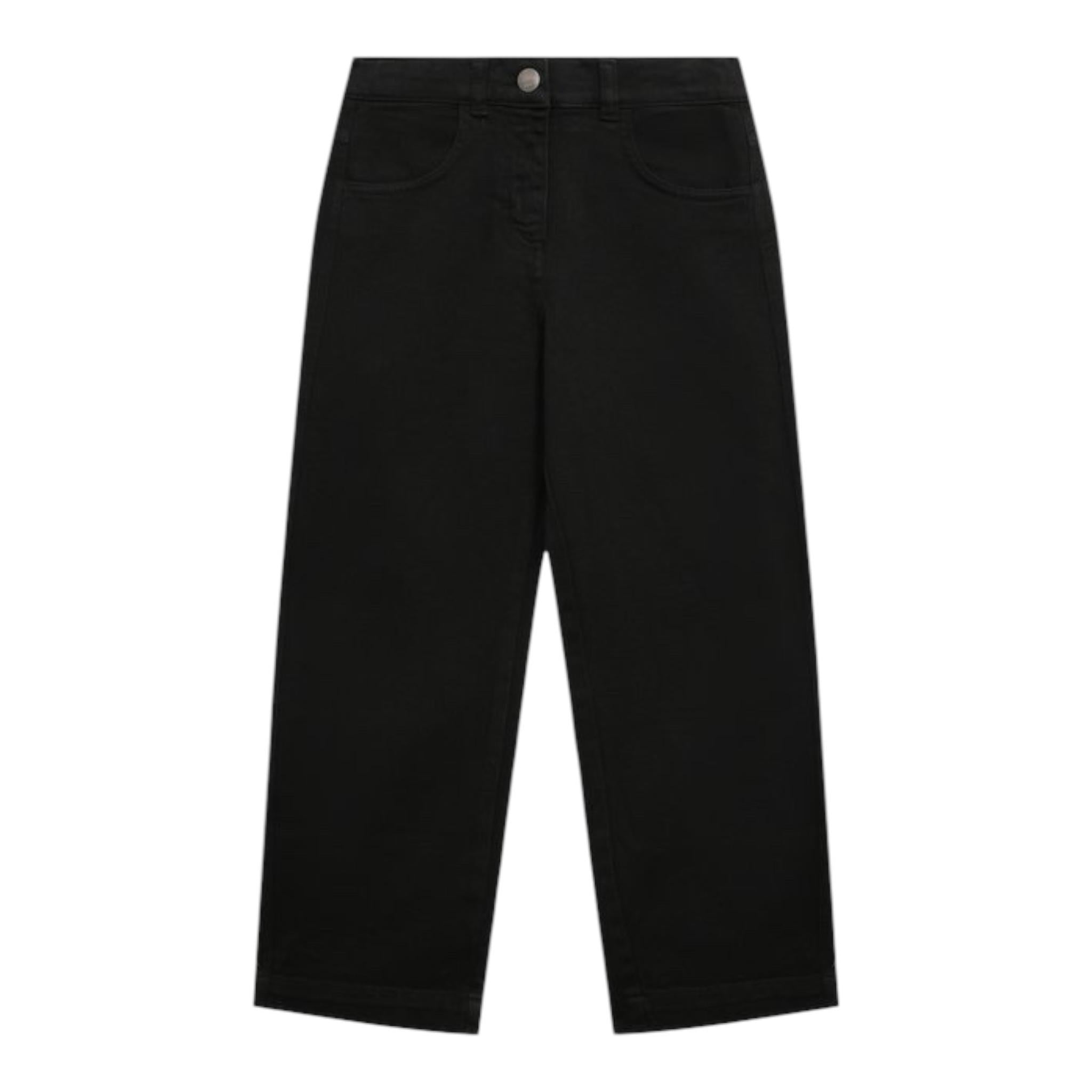 ASPESI jeans tinta unita modello a palazzo Nero per Bambina F24059PLC6051 NERO ASPESI 