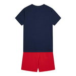 New Balance Completo 2 Pezzo T-Shirt-Bermuda Bicolore per Bambino LAKB0103X BLU/ROSSO NEW BALANCE 