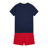 New Balance Completo 2 Pezzo T-Shirt-Bermuda Bicolore per Bambino LAKB0103X BLU/ROSSO NEW BALANCE 