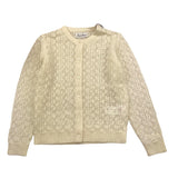 SAINT BARTH cardigan tinta unita traforato Panna per Bambina BLL007 PANNA SAINT BARTH 