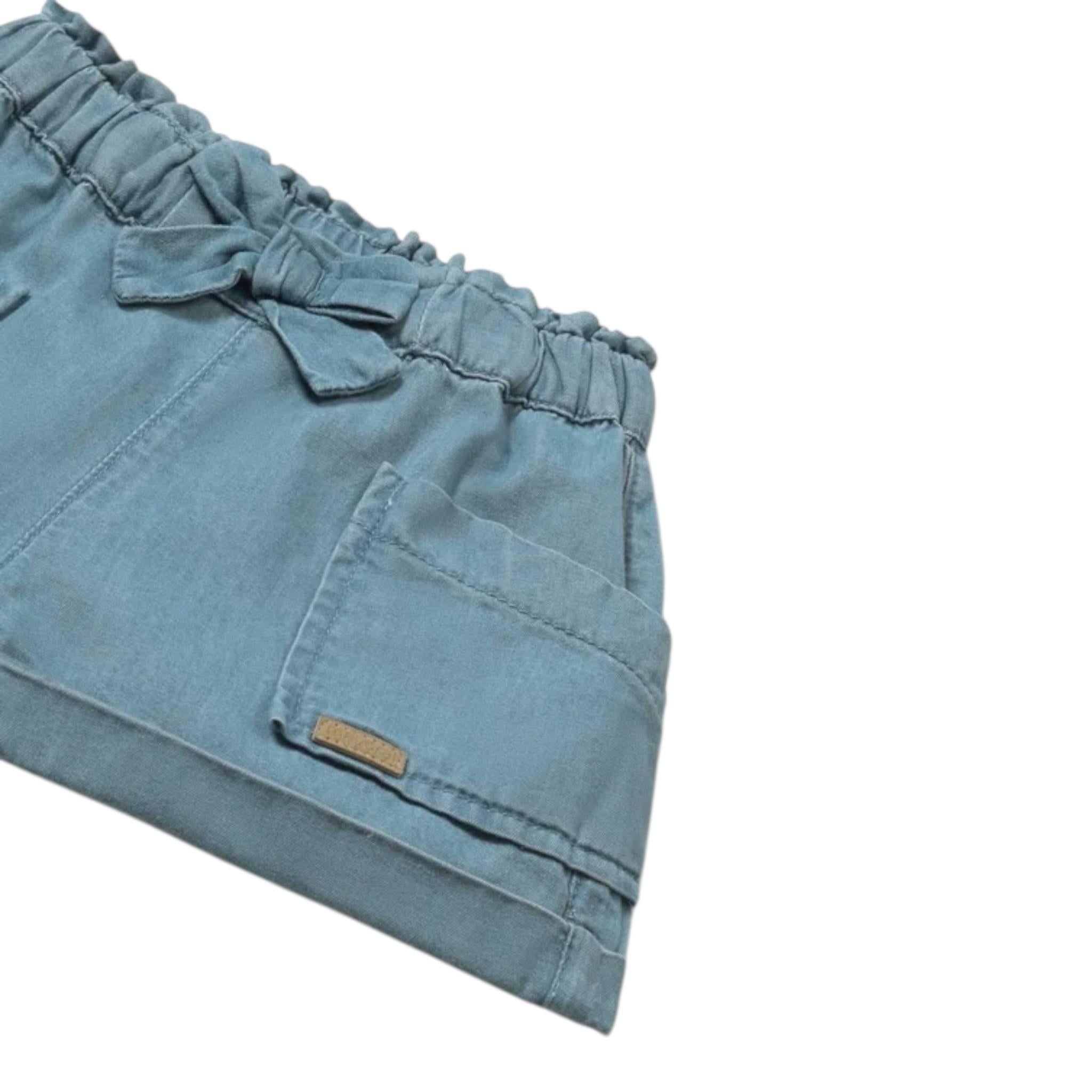 Mayoral Short In Denim Tinta Unita per Neonata 1227 AZZURRO MAYORAL 