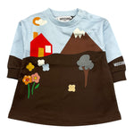 MOSCHINO abito bicolore con stampa Azzurro per Neonata MAV0CV AZZURRO MOSCHINO 