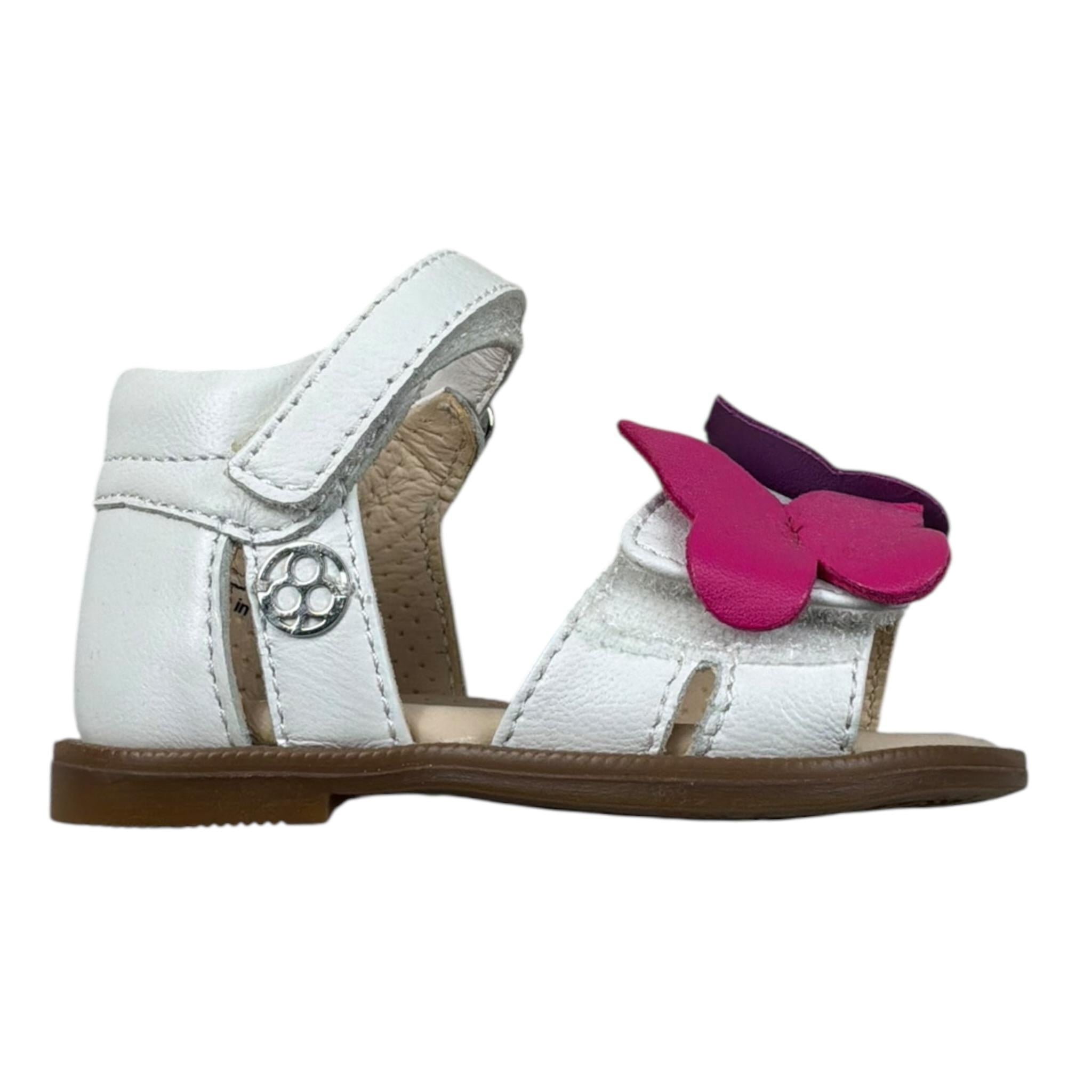 Florens Le Piccole Sandali Tinta Unita con Applicazioni per Bambina E6024 BIANCO FLORENS LE PICCOLE 