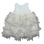 Please Abito Giromanica Tinta Unita con Tulle per Neonata AB26290G73 PANNA PLEASE 