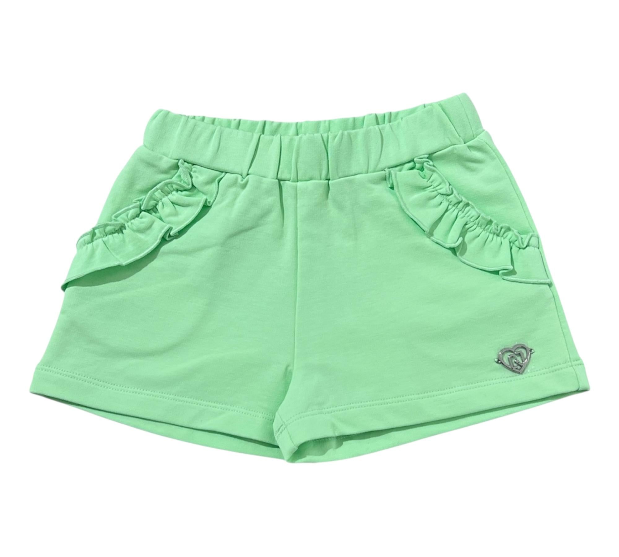 Liu Jo Short Tinta Unita con Logo per Neonata KA5083NX VERDE LIU JO 
