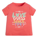 Guess T-Shirt Girocollo Tinta Unita con Stampa per Neonata K3GI01K6YW3 FUXIA GUESS 
