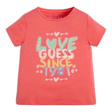 Guess T-Shirt Girocollo Tinta Unita con Stampa per Neonata K3GI01K6YW3 FUXIA GUESS 
