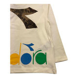 DIADORA shirt girocollo tinta unita cn stampa logo Panna per Bambino F4DIBBTH091 PANNA DIADORA 