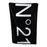 Barrow Kids Asciugamano Mare Bicolore Con Stampa Logo Bianco/Nero Per Bambino