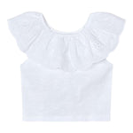Mayoral Top Tinta Unita con Scollo A Barca per Bambina 3012 BIANCO MAYORAL 