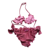 Saint Barth Costume 2 Pezzi Triangolo-Mutandina Lurex per Bambina CRIS001 ROSA SAINT BARTH 