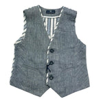 Manuel & Frank Gilet Tinta Unita con Fantasia A Righe per Bambino MF5192B GRIGIO MANUEL & FRANK 