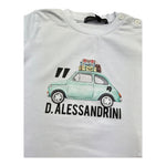 Daniele Alessandrini T-Shirt Girocollo Tinta Unita con Stampa per Neonato 1296M00237 BIANCO DANIELE ALESSANDRINI 