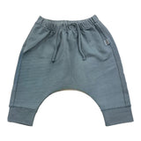 Teddy E Minou Pantalone Tinta Unita Con Elastico In Vita Azzurro Per Neonato