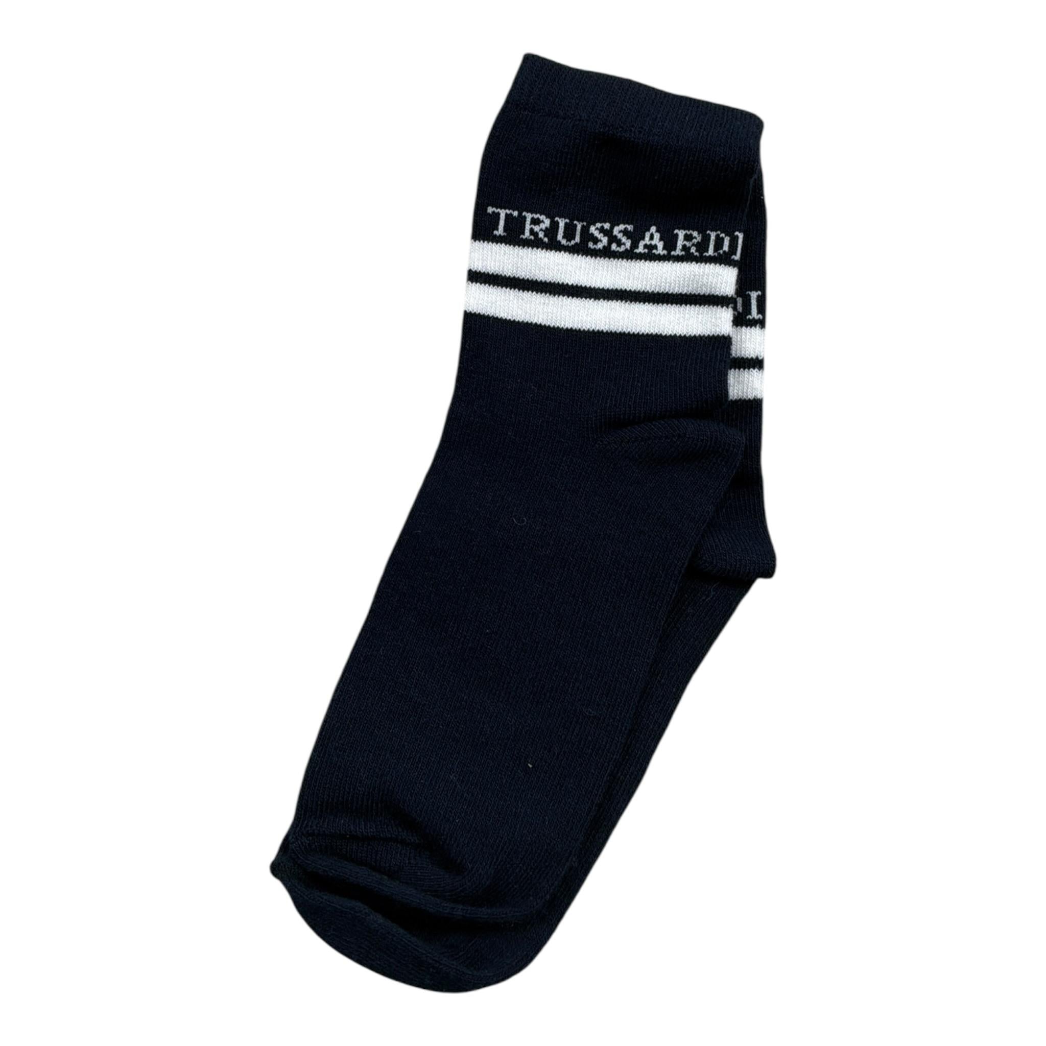 calzini tinta unita con logo JDJEJJE BLU TRUSSARDI 