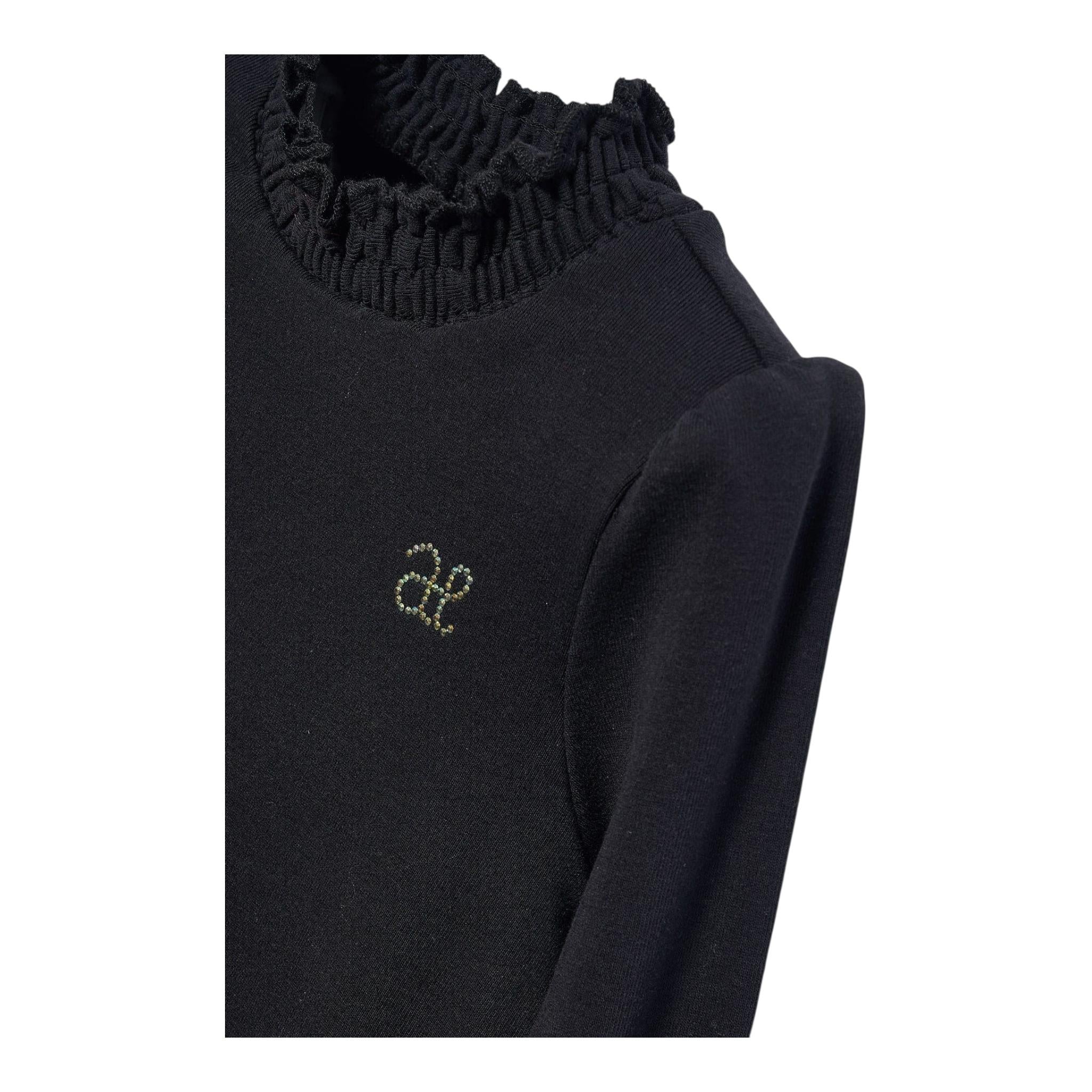 ABEL & LULA shirt tinta unita mezzo collo Nero per Bambina 5672XX NERO ABEL & LULA 